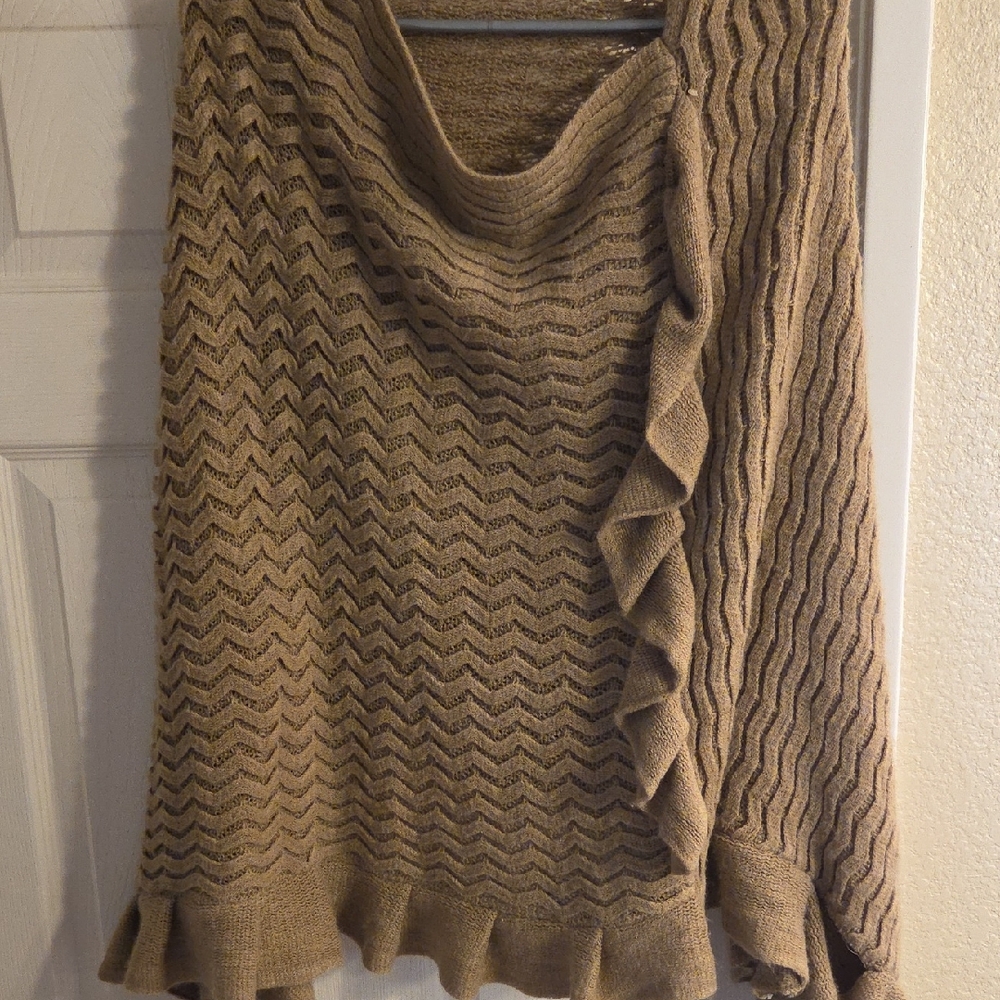 Chic Tan Women's Poncho Sweater